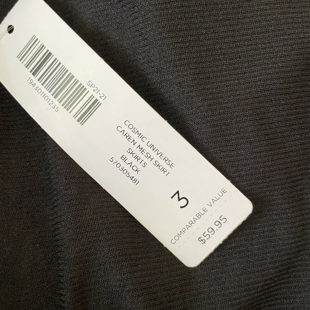 Chico's Womens Cosmic Universe Caren Mesh Skirt Size 3 XL Black White NEW - Picture 5 of 5